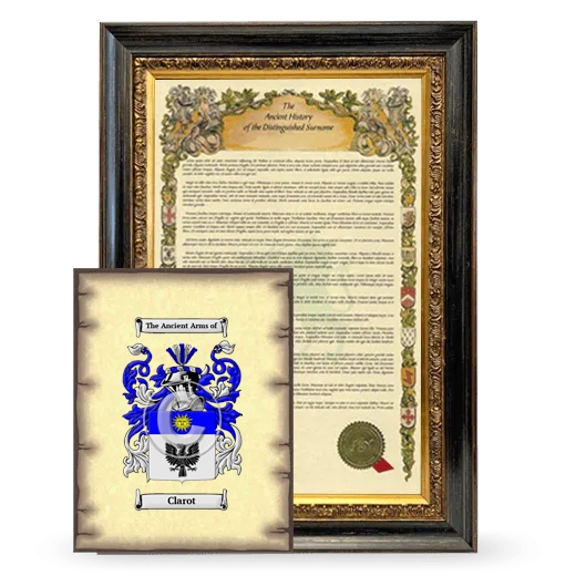 Clarot Framed History and Coat of Arms Print - Heirloom