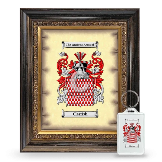 Clarrish Framed Coat of Arms and Keychain - Heirloom