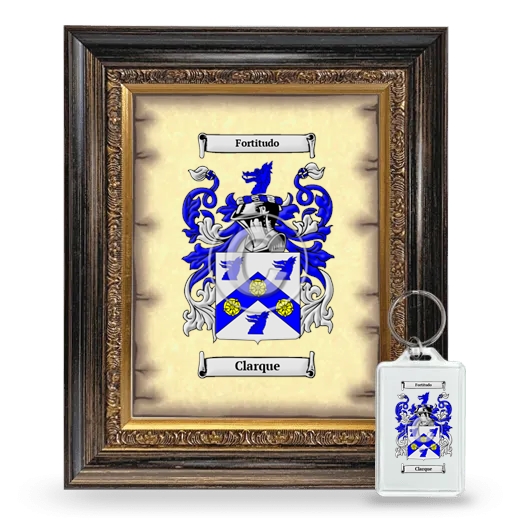 Clarque Framed Coat of Arms and Keychain - Heirloom