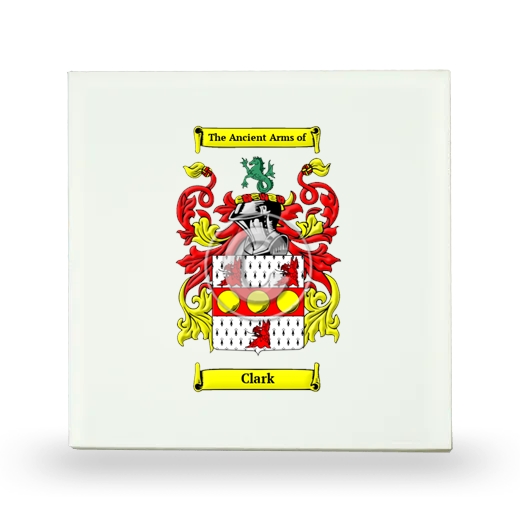 Clark Small Ceramic Tile with Coat of Arms