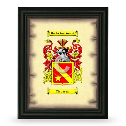 Claussen Coat of Arms Framed - Black