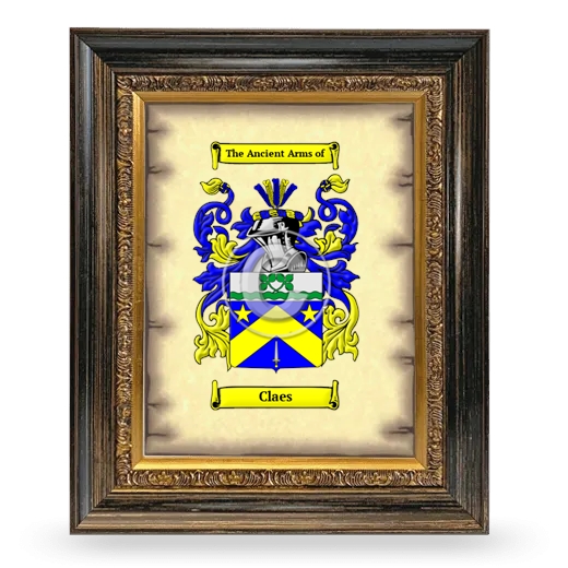 Claes Coat of Arms Framed - Heirloom