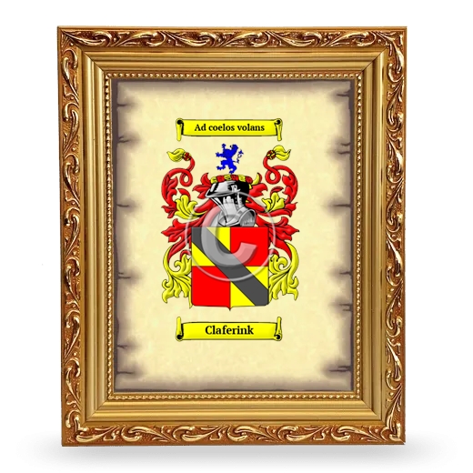 Claferink Coat of Arms Framed - Gold