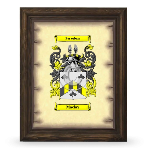 Maclay Coat of Arms Framed - Brown