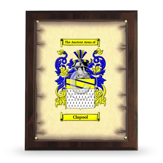 Clapool Coat of Arms Plaque