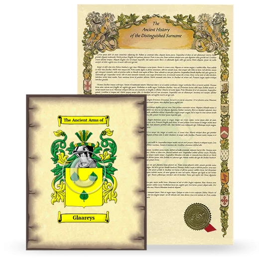 Glaareys Coat of Arms and Surname History Package
