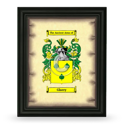 Glaery Coat of Arms Framed - Black