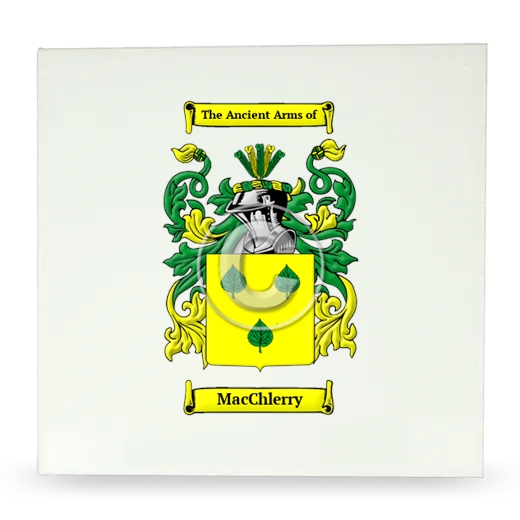 MacChlerry Large Ceramic Tile with Coat of Arms