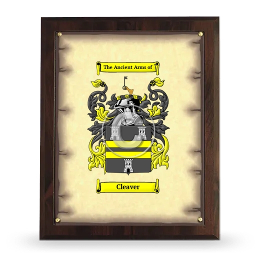 Cleaver Coat of Arms Plaque