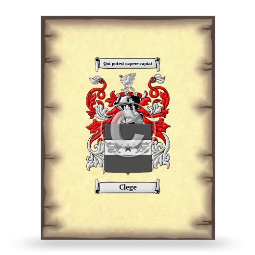 Clege Coat of Arms Print