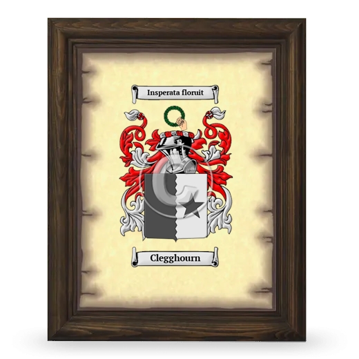 Clegghourn Coat of Arms Framed - Brown