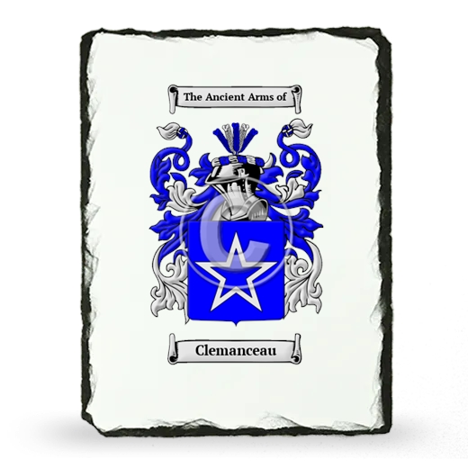 Clemanceau Coat of Arms Slate