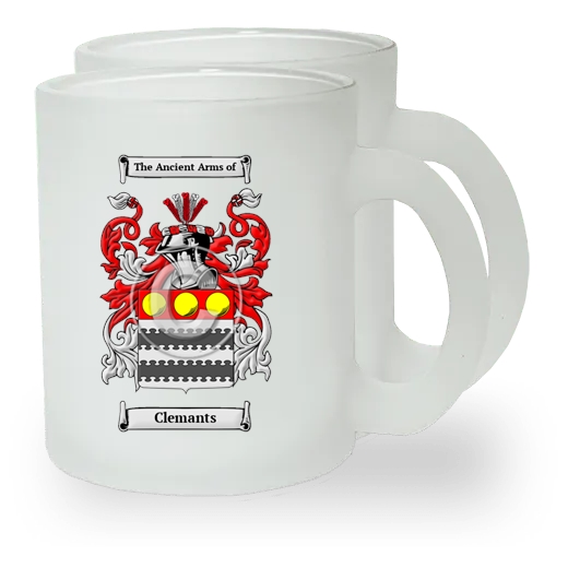 Clemants Pair of Frosted Glass Mugs