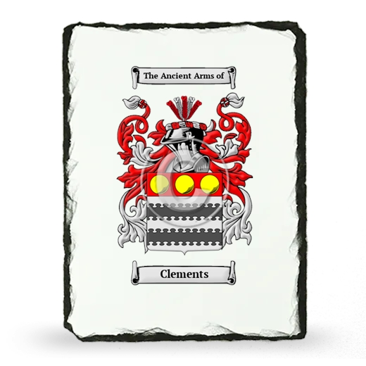 Clements Coat of Arms Slate