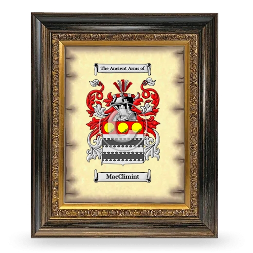 MacClimint Coat of Arms Framed - Heirloom