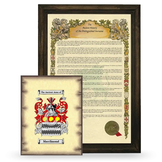 Macclimond Framed History and Coat of Arms Print - Brown