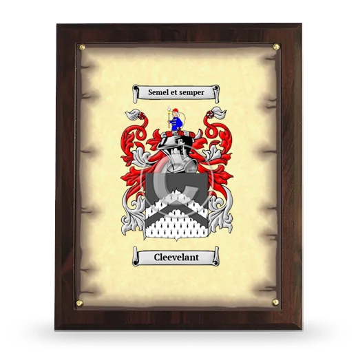 Cleevelant Coat of Arms Plaque