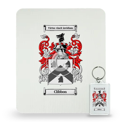 Clibbon Mouse Pad and Keychain Combo Package