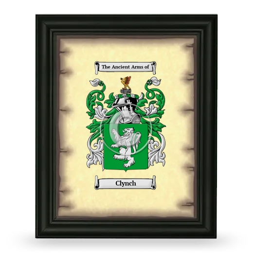 Clynch Coat of Arms Framed - Black