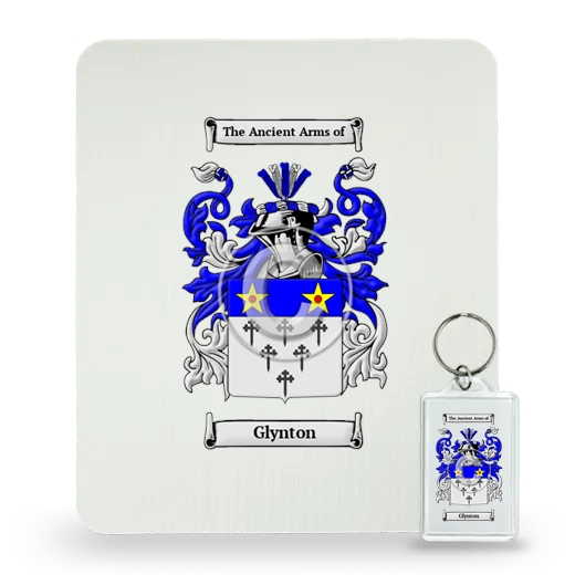 Glynton Mouse Pad and Keychain Combo Package