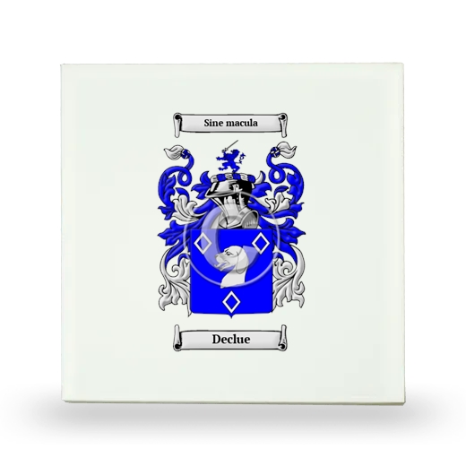 Declue Small Ceramic Tile with Coat of Arms