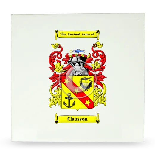 Clausson Large Ceramic Tile with Coat of Arms