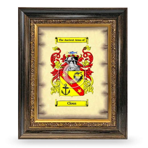 Clous Coat of Arms Framed - Heirloom