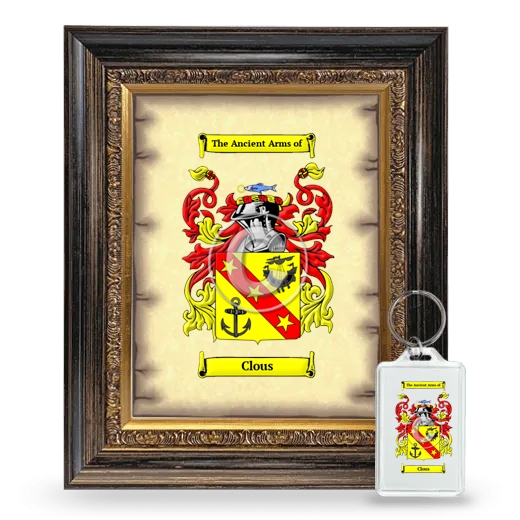 Clous Framed Coat of Arms and Keychain - Heirloom