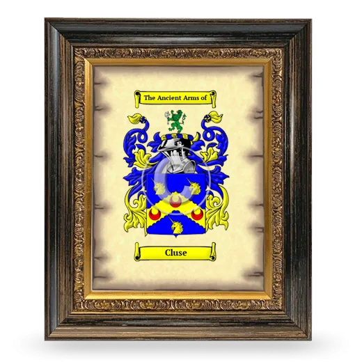 Cluse Coat of Arms Framed - Heirloom