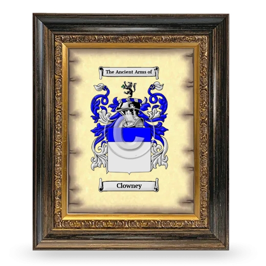 Clowney Coat of Arms Framed - Heirloom