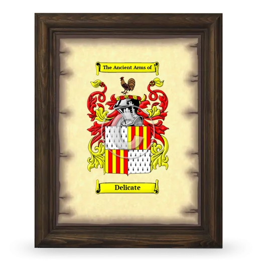 Delicate Coat of Arms Framed - Brown