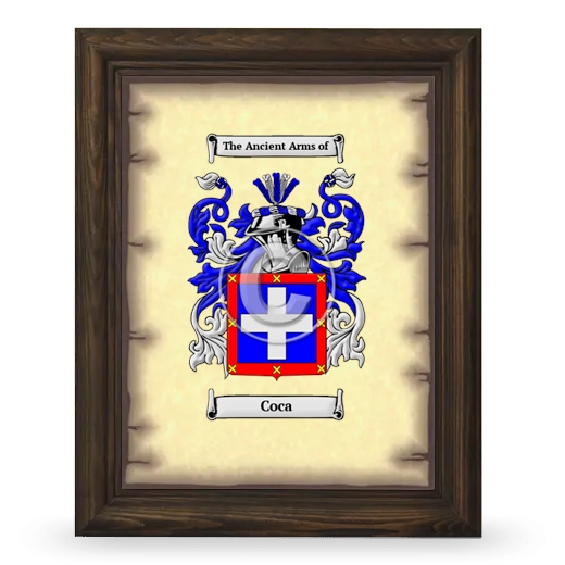 Coca Coat of Arms Framed - Brown