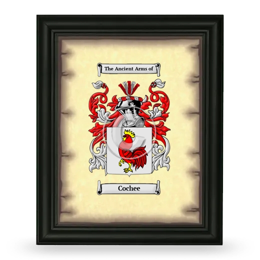 Cochee Coat of Arms Framed - Black