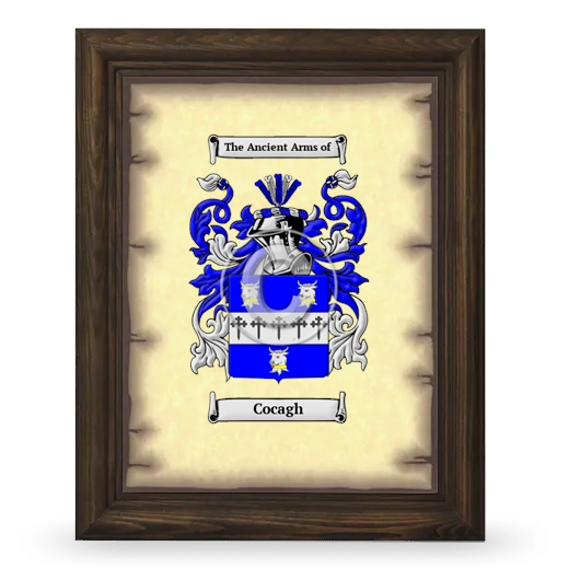 Cocagh Coat of Arms Framed - Brown