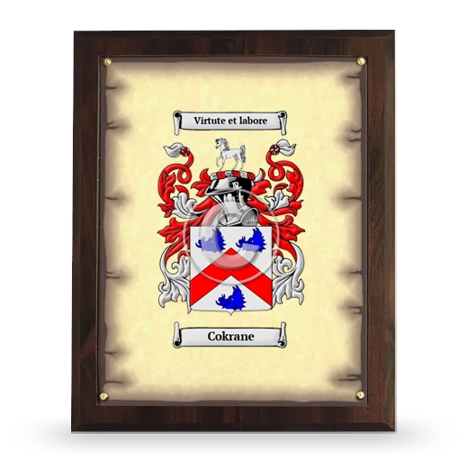 Cokrane Coat of Arms Plaque