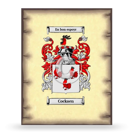 Cockaen Coat of Arms Print