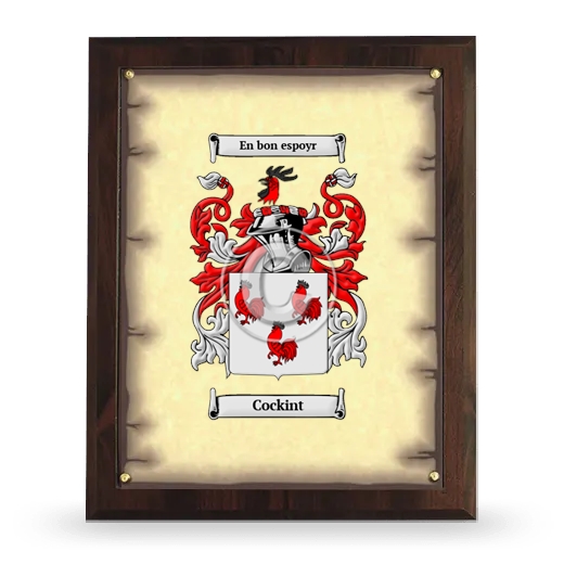 Cockint Coat of Arms Plaque