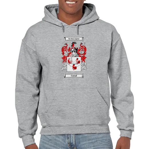 Coend Grey Unisex Coat of Arms Hooded Sweatshirt