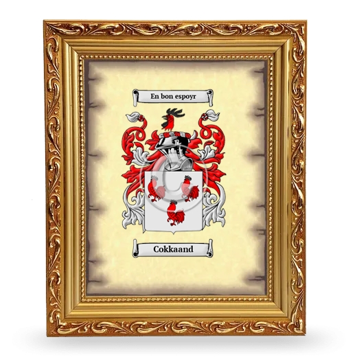 Cokkaand Coat of Arms Framed - Gold