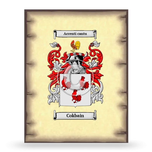 Cokbain Coat of Arms Print