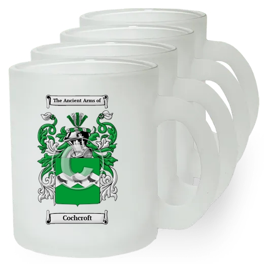 Cochcroft Set of 4 Frosted Glass Mugs