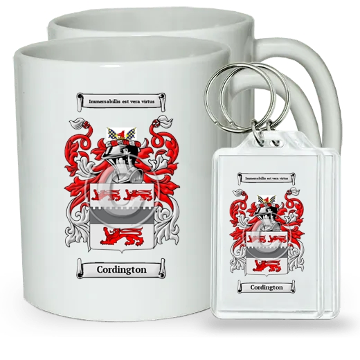 Cordington Pair of Coffee Mugs and Pair of Keychains