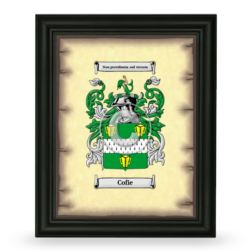 Cofie Coat of Arms Framed - Black