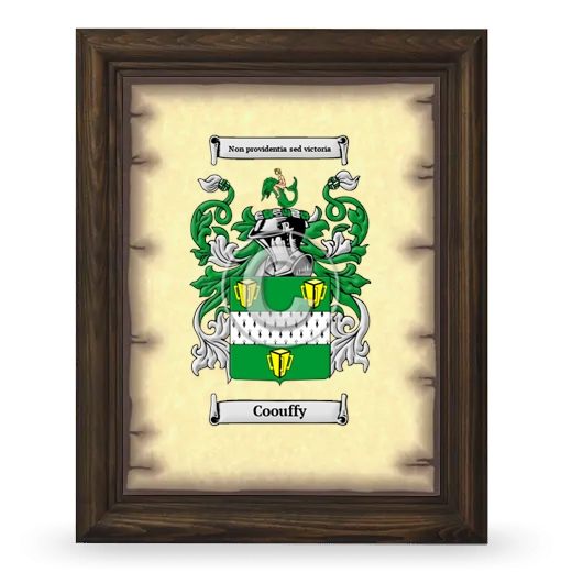 Coouffy Coat of Arms Framed - Brown