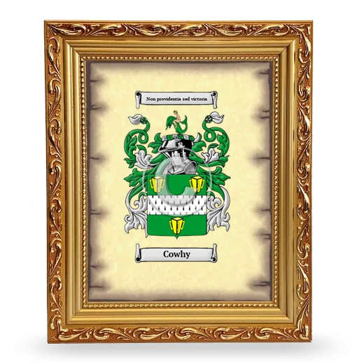 Cowhy Coat of Arms Framed - Gold