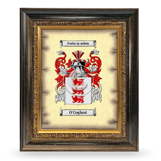 O'Coglant Coat of Arms Framed - Heirloom