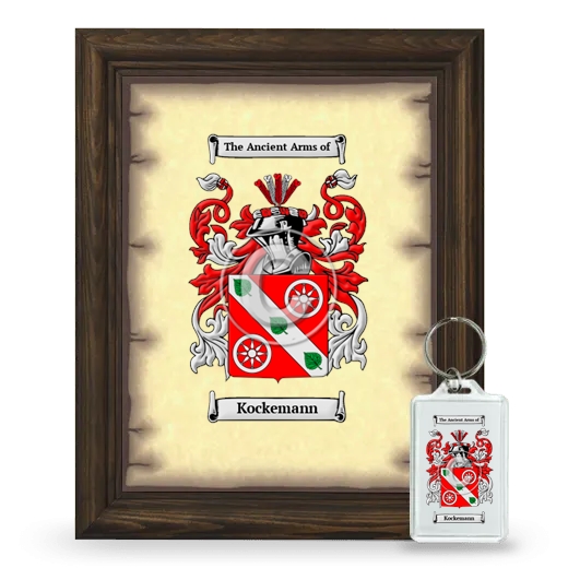 Kockemann Framed Coat of Arms and Keychain - Brown