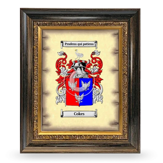 Cokes Coat of Arms Framed - Heirloom