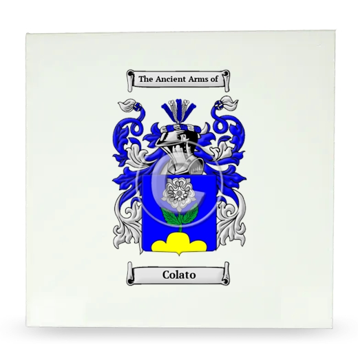 Colato Large Ceramic Tile with Coat of Arms