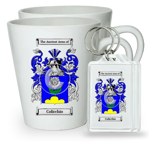 Colicchio Pair of Latte Mugs and Pair of Keychains